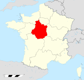 Centre val de loire region locator map svg